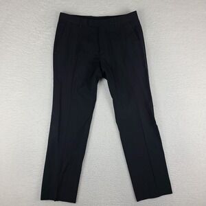 Banana Republic Pants Mens 31x30 Black Tailored Slim Fit Lanificio Wool *